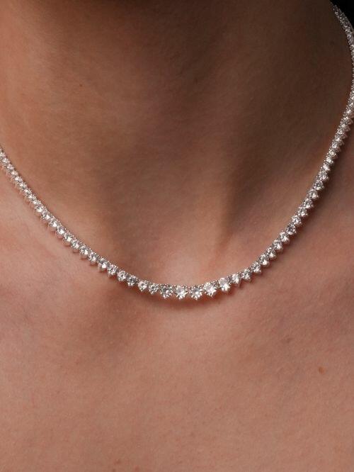 Colar de Prata Choker Riviera 3 Garras Degrad�