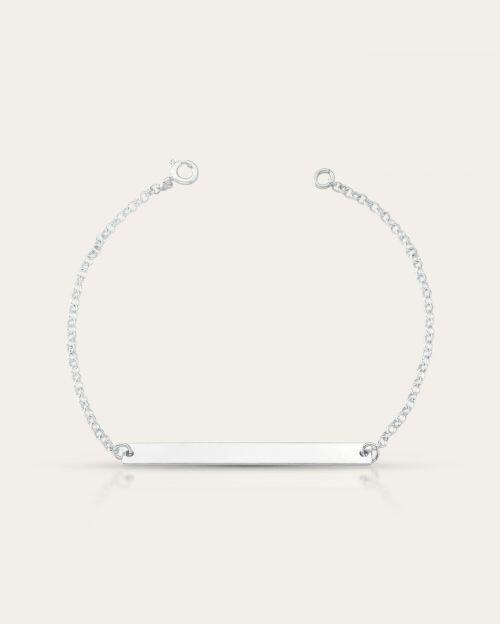 Pulseira de Prata Plaquinha Personalizada