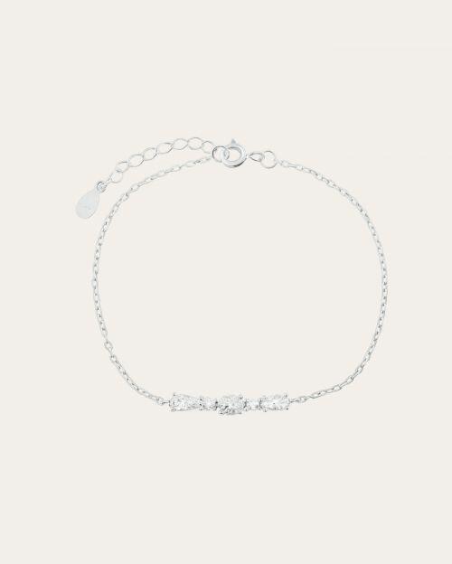 Pulseira de Prata Gota com Zirc�nias