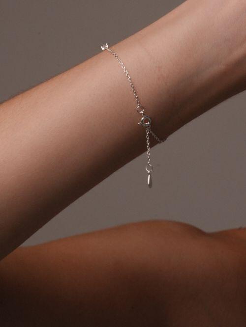 Pulseira de Prata Gota com Zircônias