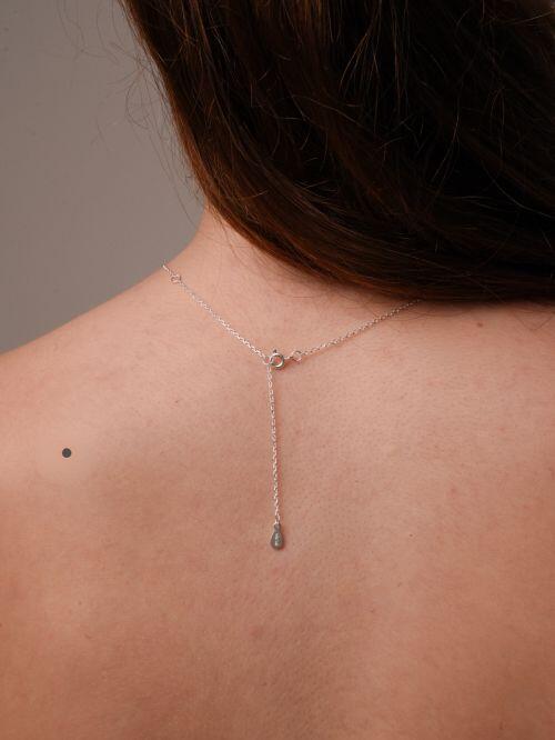 Colar de Prata Chocker com Zircônias Ovais