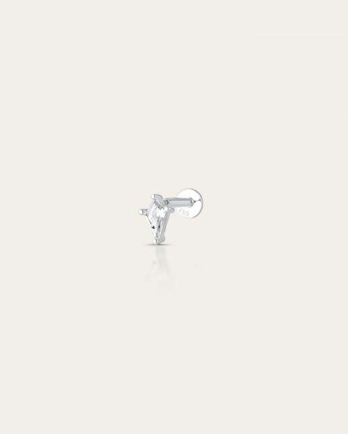 Piercing de Prata Zircônia 4 Pontas