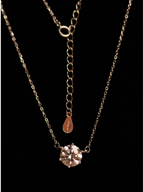 Colar de Prata Ponto de Luz Moissanite 2ct