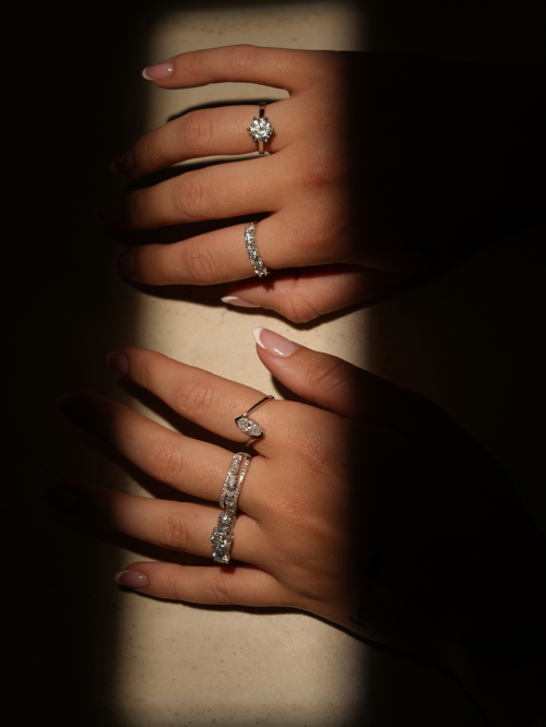 Anel de Prata Solitário Moissanite 2ct