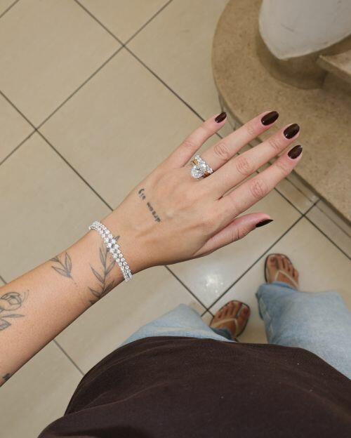 Pulseira de Prata Riviera 3 Garras Degrad�