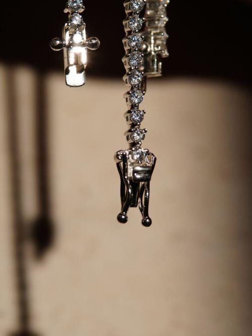 Pulseira de Prata Riviera 3 Garras Degrad�