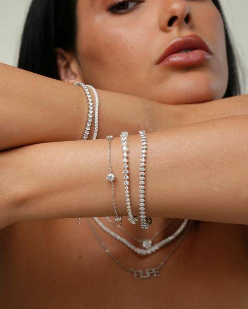 Pulseira Ponto de Luz Moissanite 1.1ct