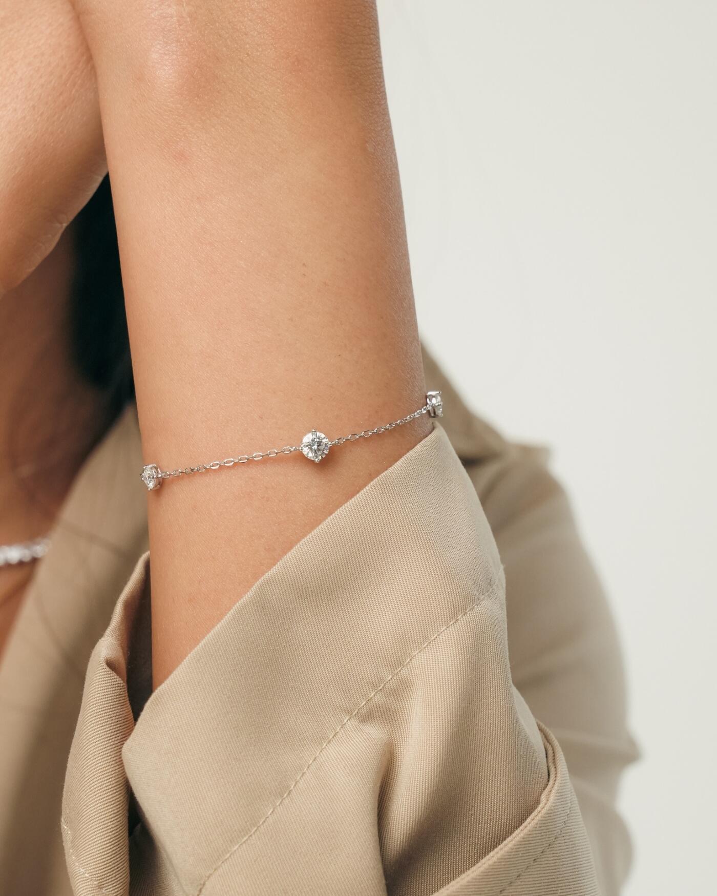 Pulseira Ponto de Luz Moissanite 1.1ct