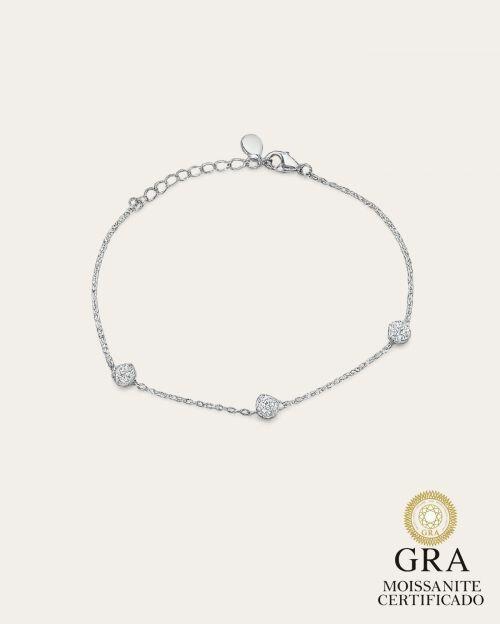 Pulseira Ponto de Luz Moissanite 1.1ct