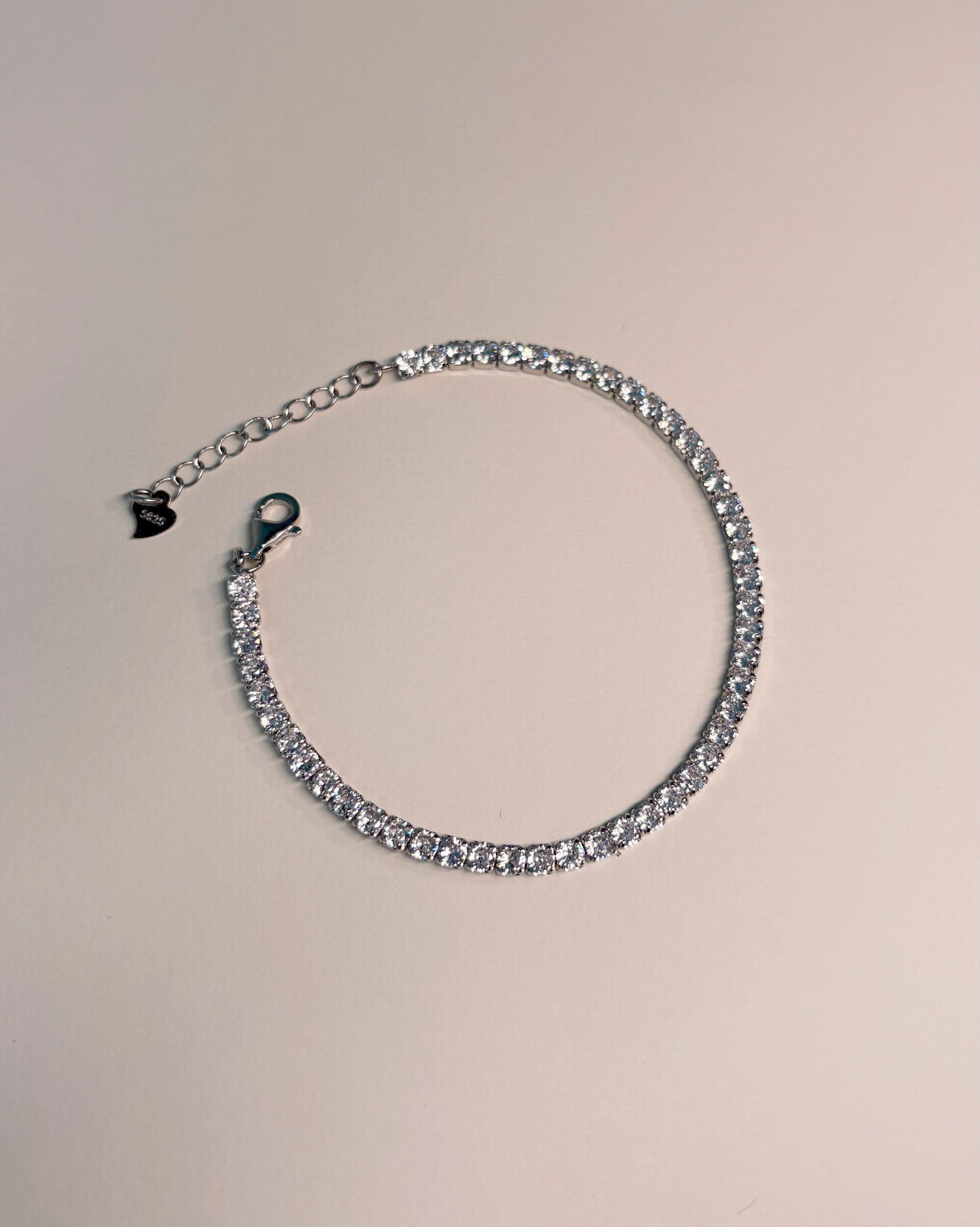 Pulseira de Prata Riviera 4 Garras