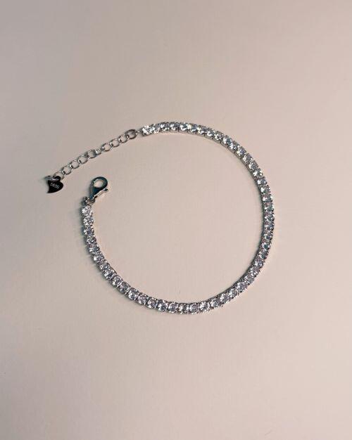 Pulseira de Prata Riviera 4 Garras
