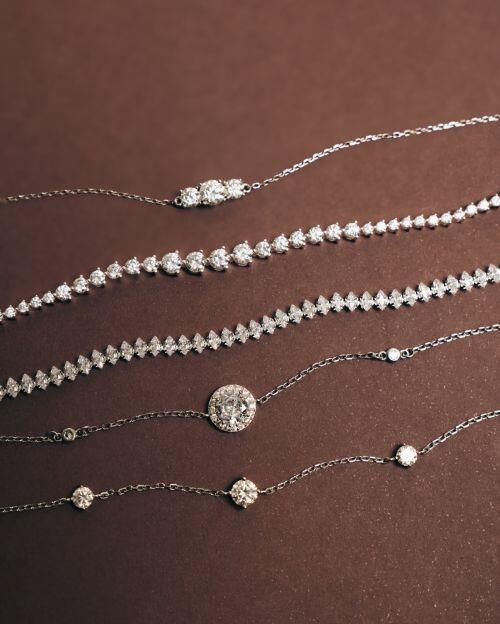 Pulseira de Prata Riviera 4 Garras