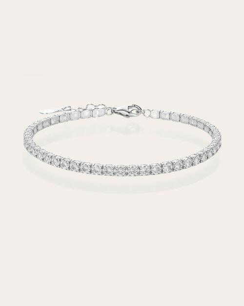 Pulseira de Prata Riviera 4 Garras