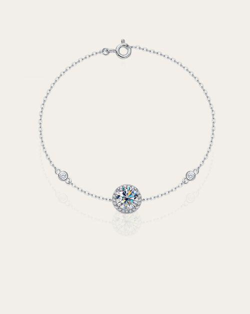 Pulseira de Prata Moldura Cravejada