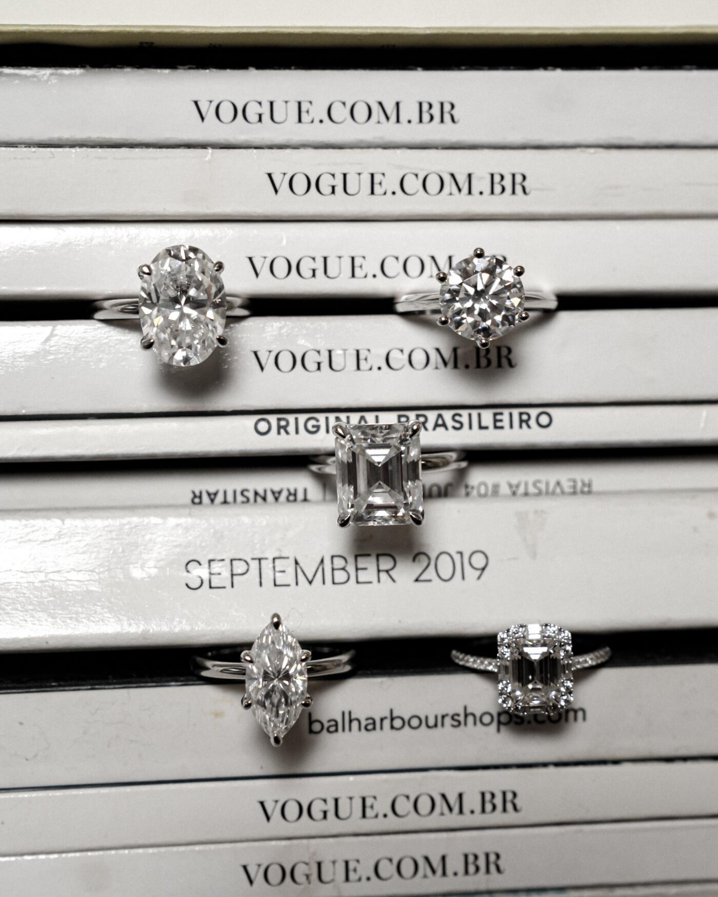 Anel de Prata Solitário Brilhante Virgínia Moissanite 4ct