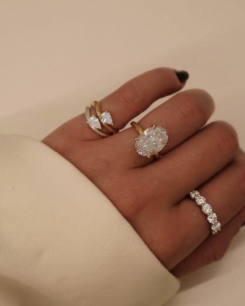 Anel de Prata Mindinho Gota Ouro (Pinky Ring)