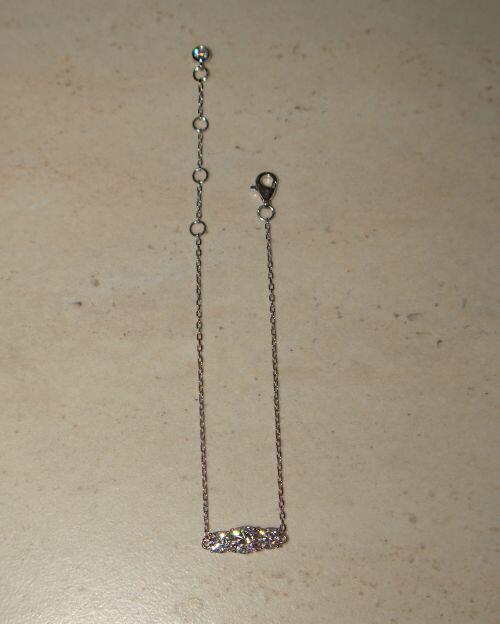 Pulseira de Prata Brilhante Moissanite 0.5ct