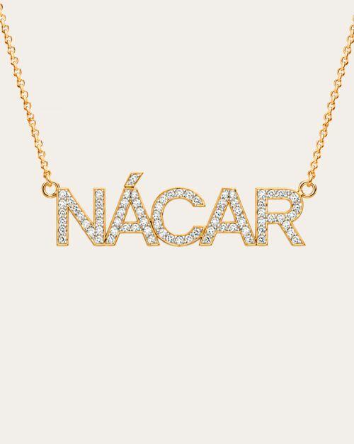 Colar de Prata Nome Signature Icon Cravejado Personalizado
