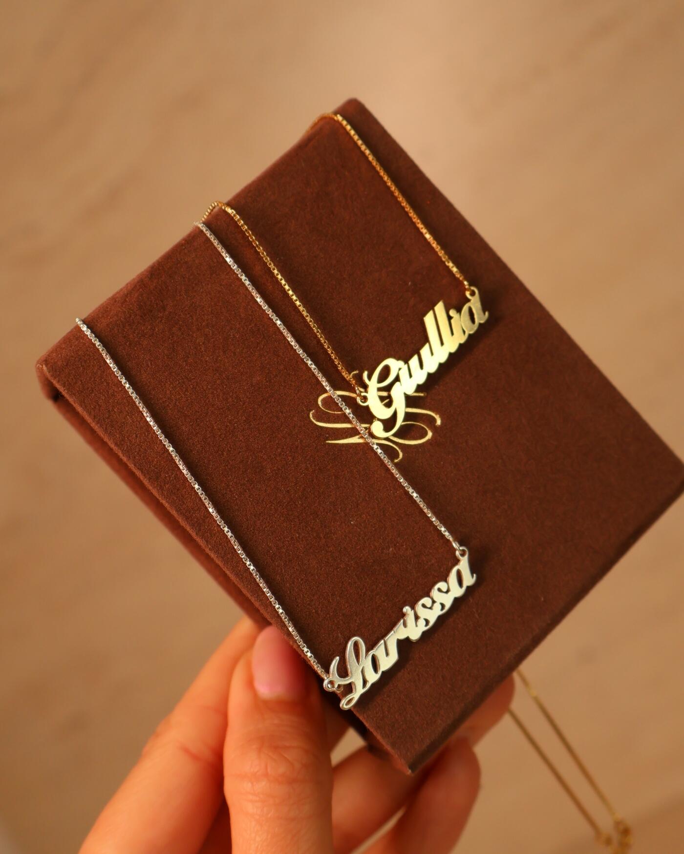 Colar de Prata Nome Liso Personalizado