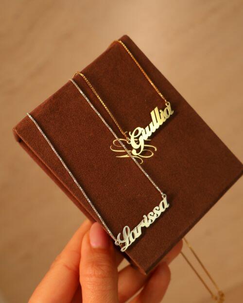 Colar de Prata Nome Liso Personalizado
