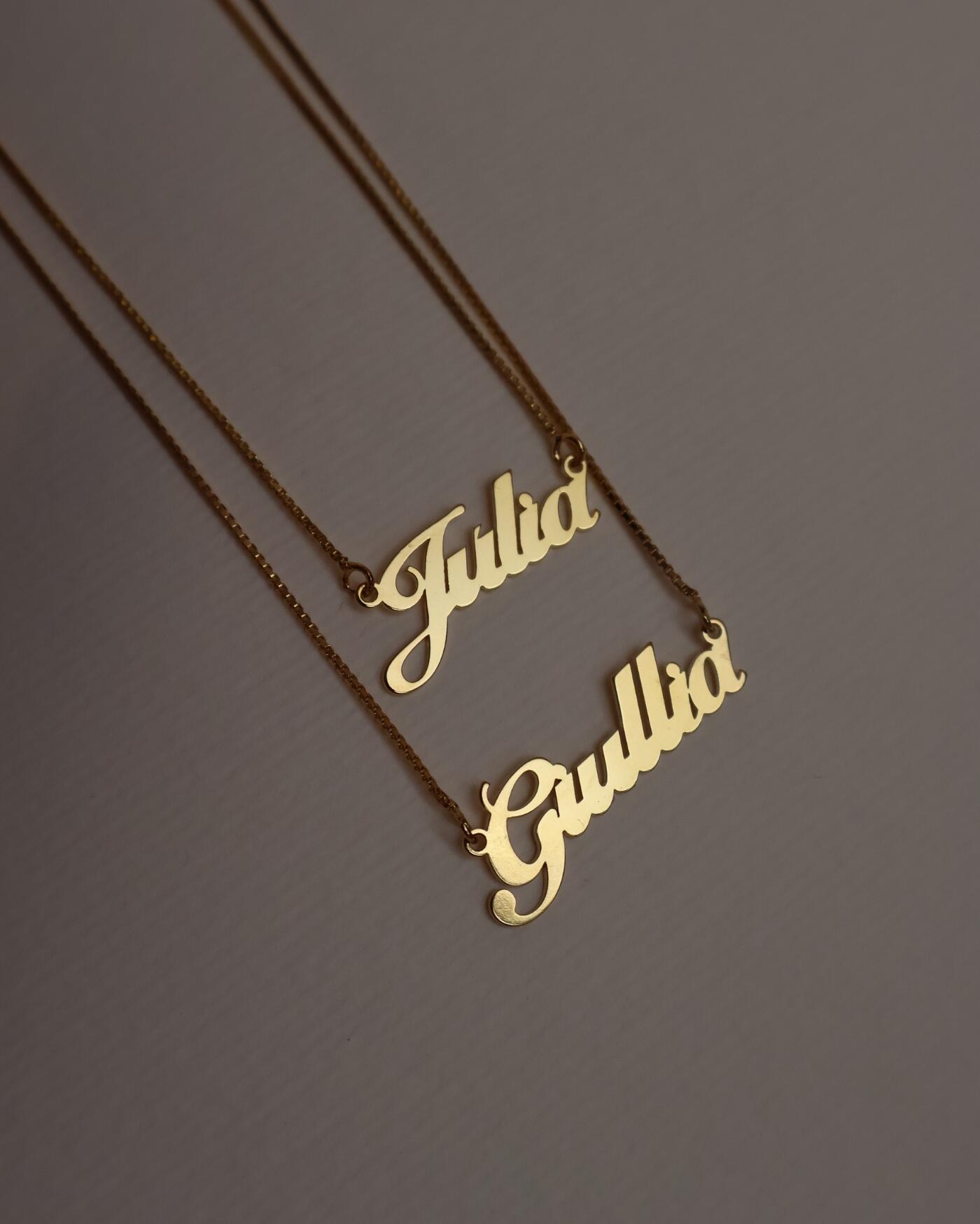 Colar de Prata Nome Liso Personalizado
