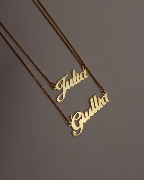 Colar de Prata Nome Liso Personalizado