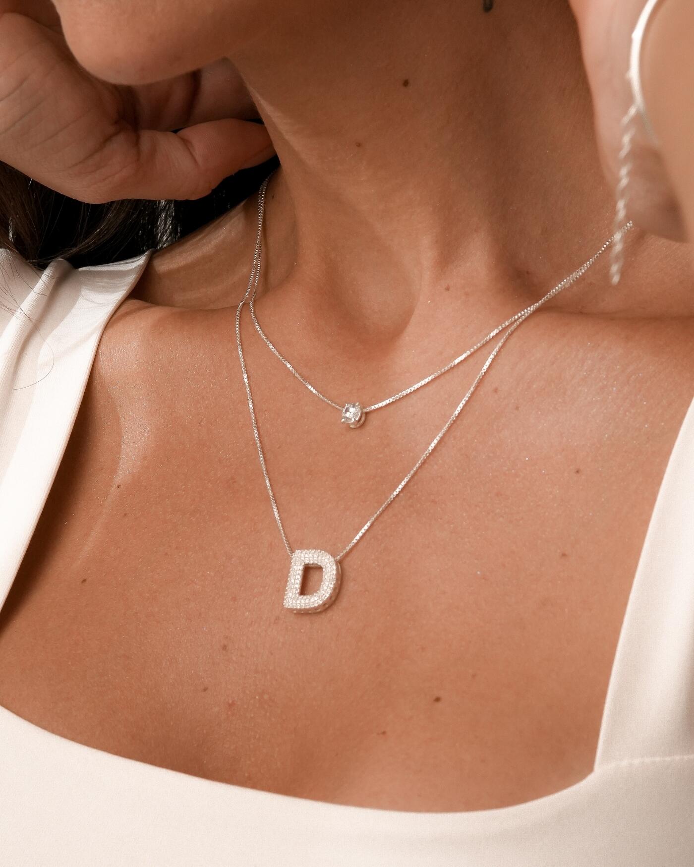 Colar de Prata Ponto de Luz Galeria Redondo