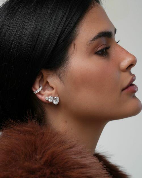 Piercing Fake de Prata Moissanite 1.52ct