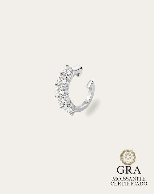 Piercing Fake de Prata Moissanite 1.52ct
