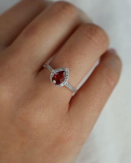 Anel de Formatura Pedra Natural Gota Classic Prata 925