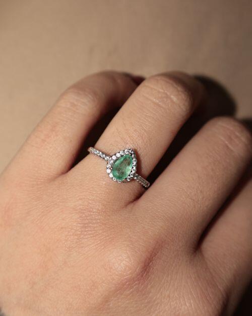 Anel de Formatura Pedra Natural Gota Classic Prata 925