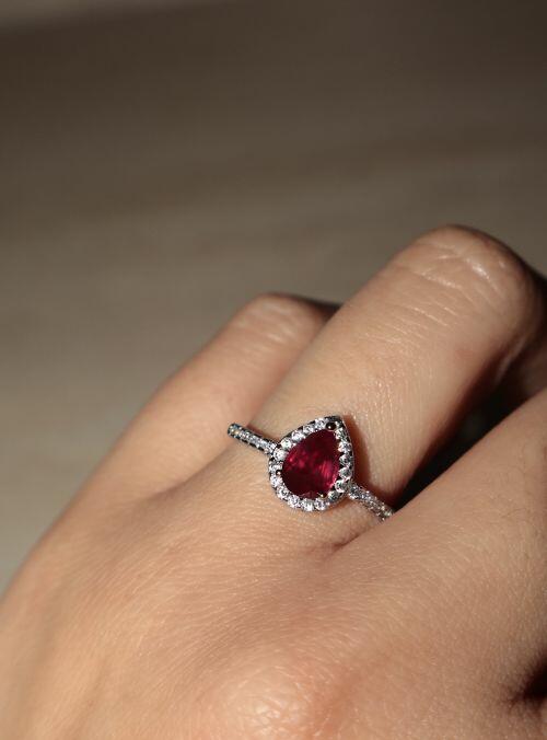 Anel de Formatura Pedra Natural Gota Classic Prata 925