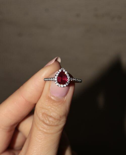 Anel de Formatura Pedra Natural Gota Classic Prata 925