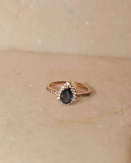Anel de Formatura Pedra Natural Gota Classic Prata 925