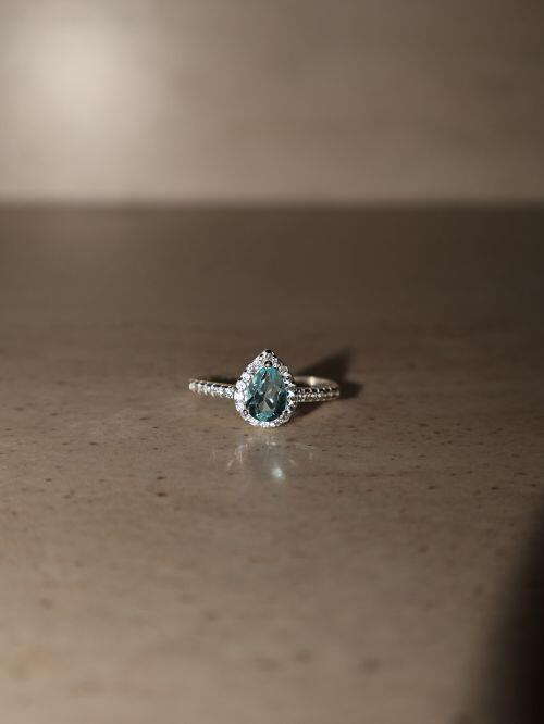 Anel de Formatura Pedra Natural Gota Classic Prata 925