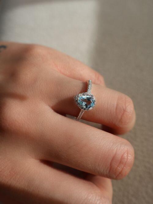 Anel de Formatura Pedra Natural Gota Classic Prata 925