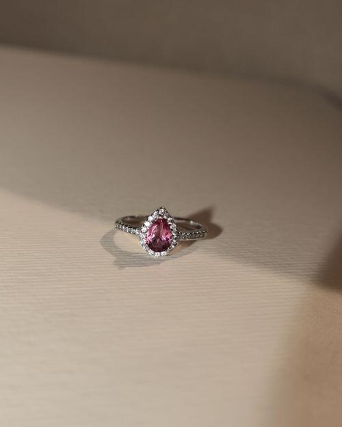 Anel de Formatura Pedra Natural Gota Classic Prata 925
