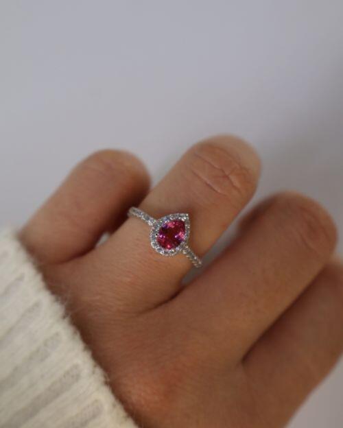 Anel de Formatura Pedra Natural Gota Classic Prata 925