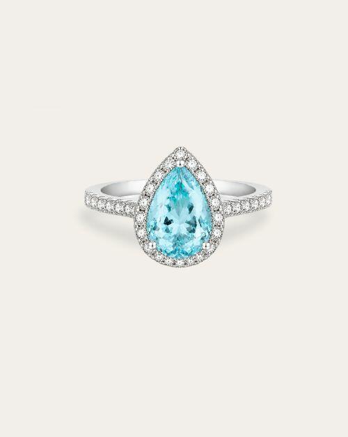 Anel de Formatura Pedra Natural Gota Classic Prata 925