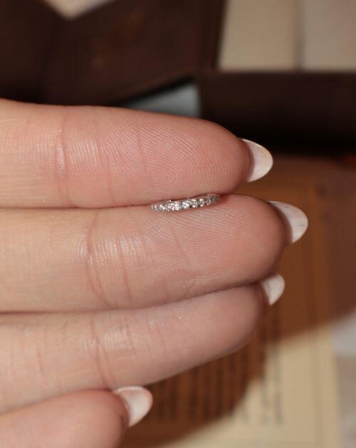 Piercing de Prata Argola 7mm Moissanite 0.005ct