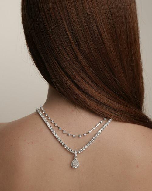 Pingente de Prata Gota Luxo Moissanite 4ct