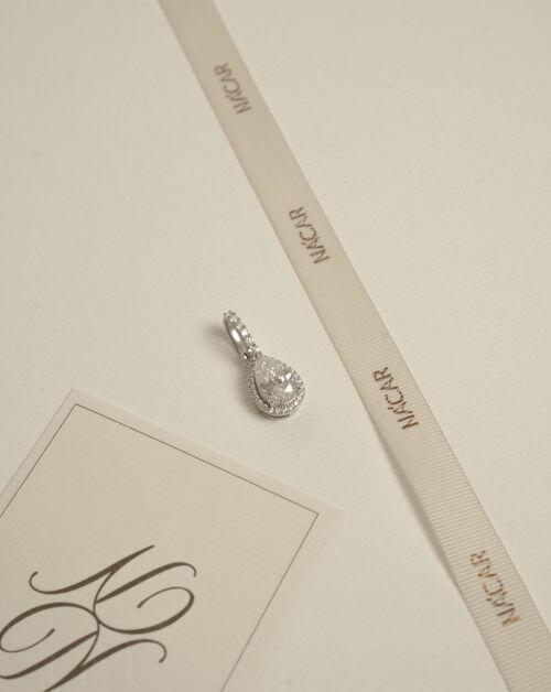 Pingente de Prata Gota Luxo Moissanite 4ct
