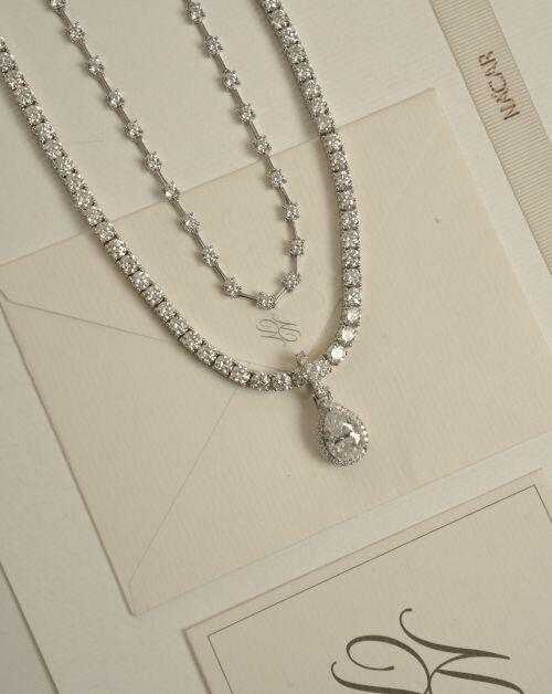Pingente de Prata Gota Luxo Moissanite 4ct