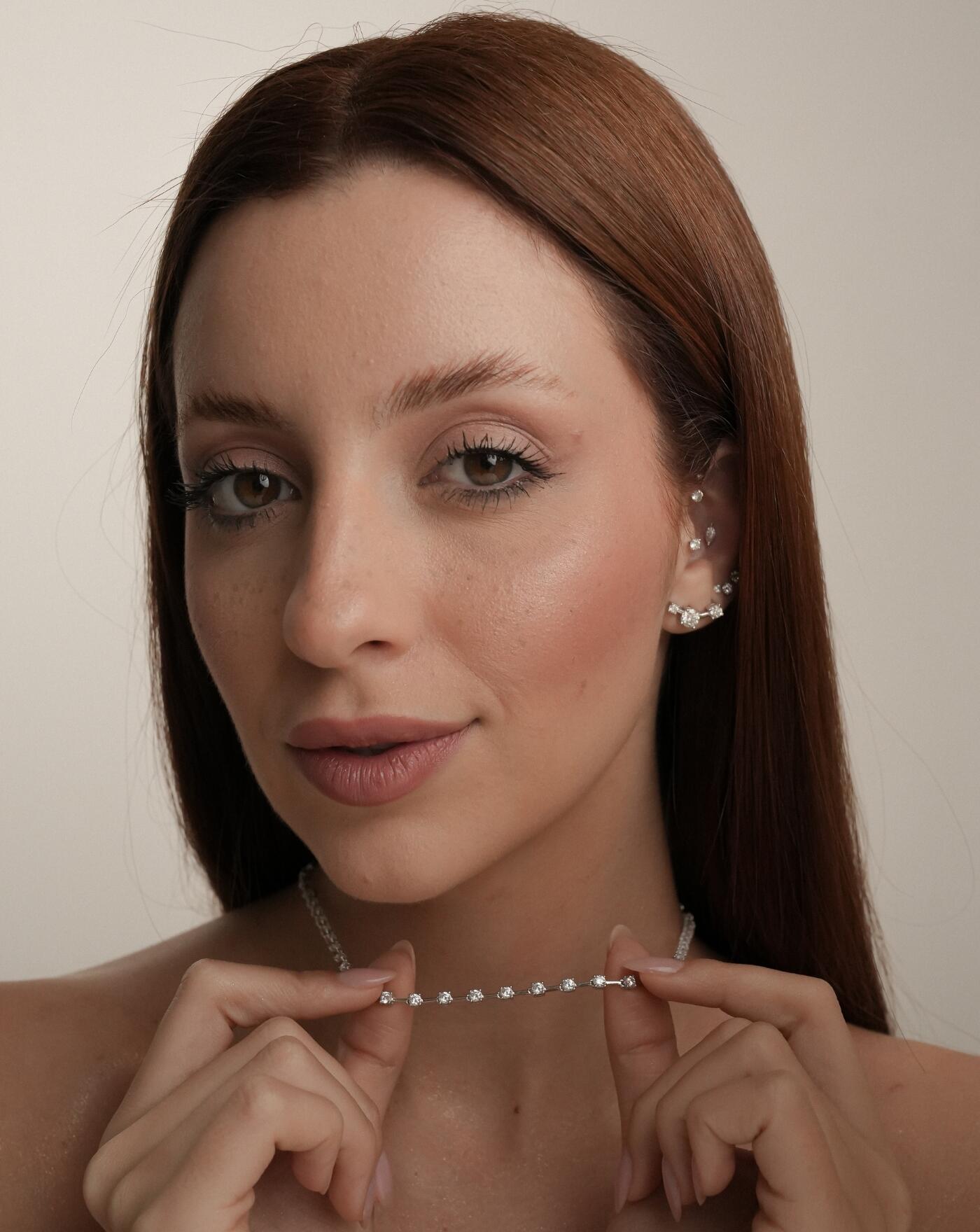 Colar de Prata Chocker Riviera Fio Faca Moissanite