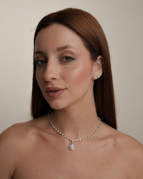 Colar de Prata Chocker Riviera Fio Faca Moissanite
