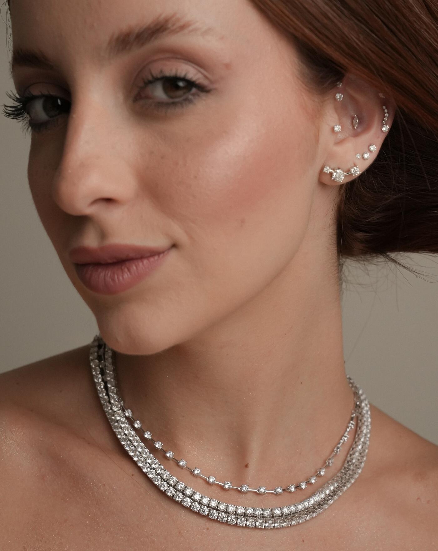 Colar de Prata Chocker Riviera Fio Faca Moissanite