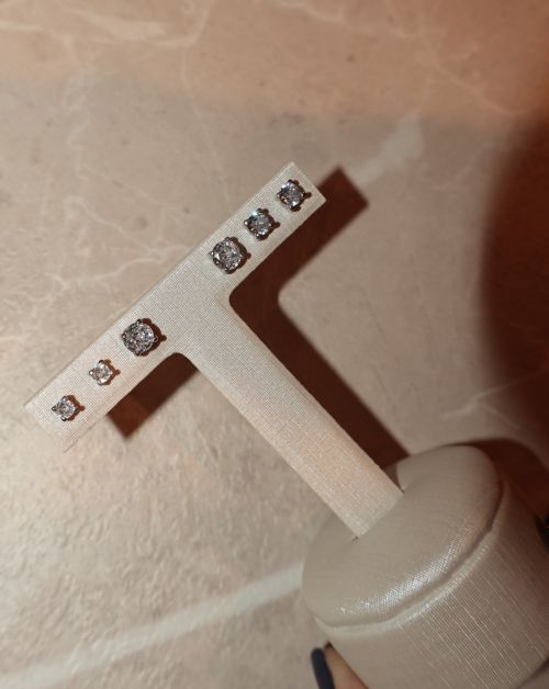 Brinco de Prata Solitário Ponto de Luz Zircônia