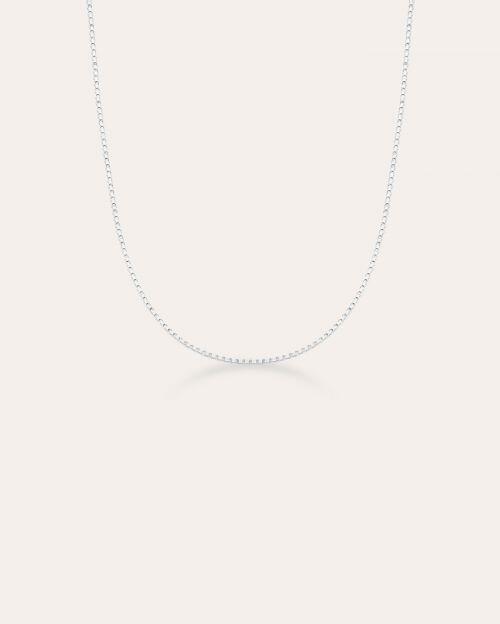 Corrente Veneziana Masculina de Prata v22