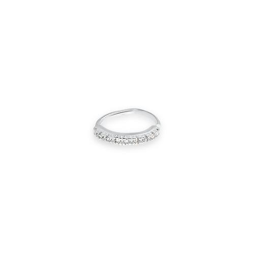 Piercing de Prata Hélix Cravejado 8mm Torção