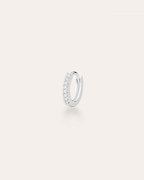 Piercing de Prata Hélix Cravejado 9mm Fino Click